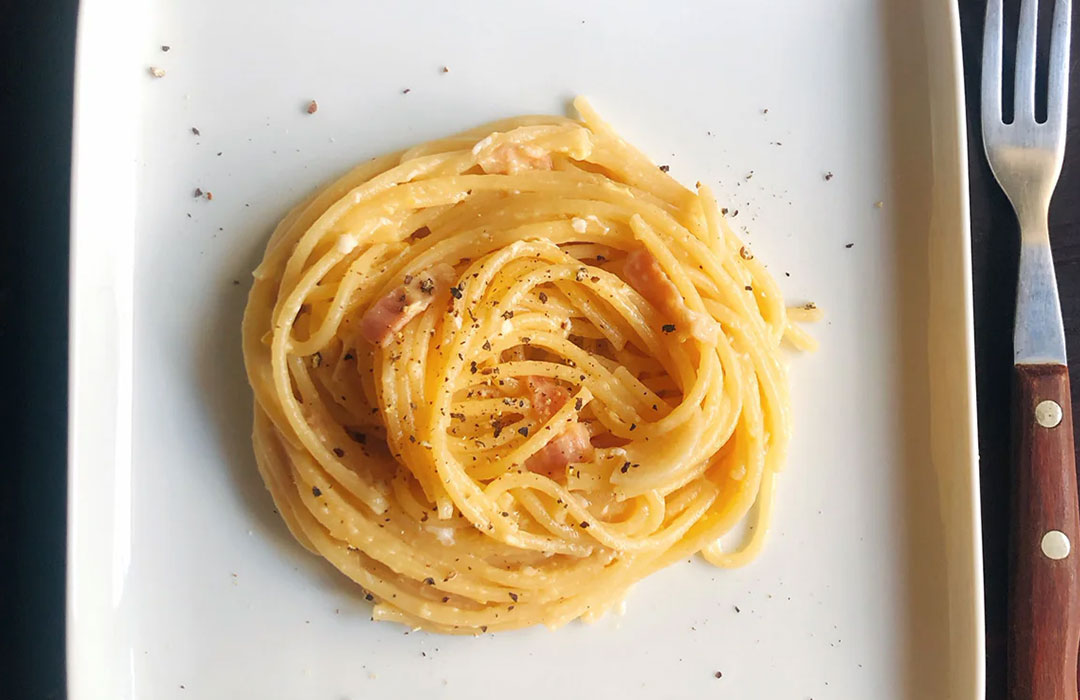 スタッシャーで本格的カルボナーラ