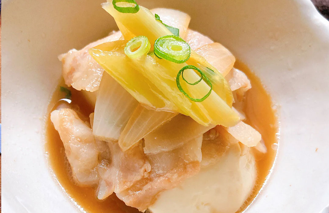 電子レンジで肉豆腐