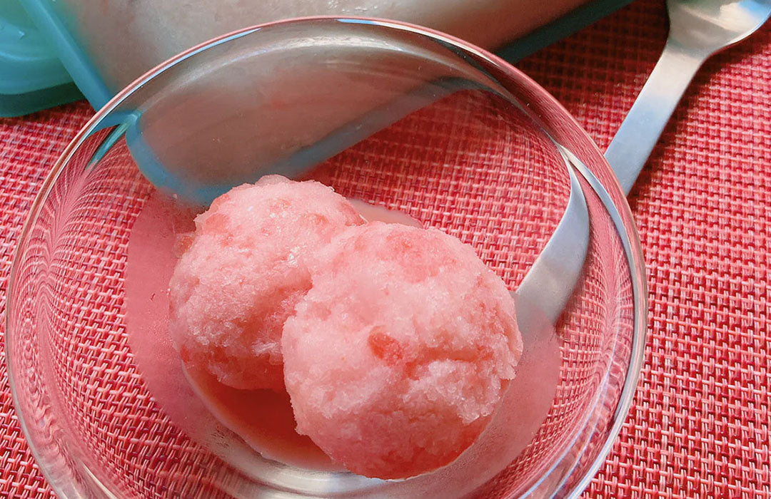 スイカのミルクシャーベット