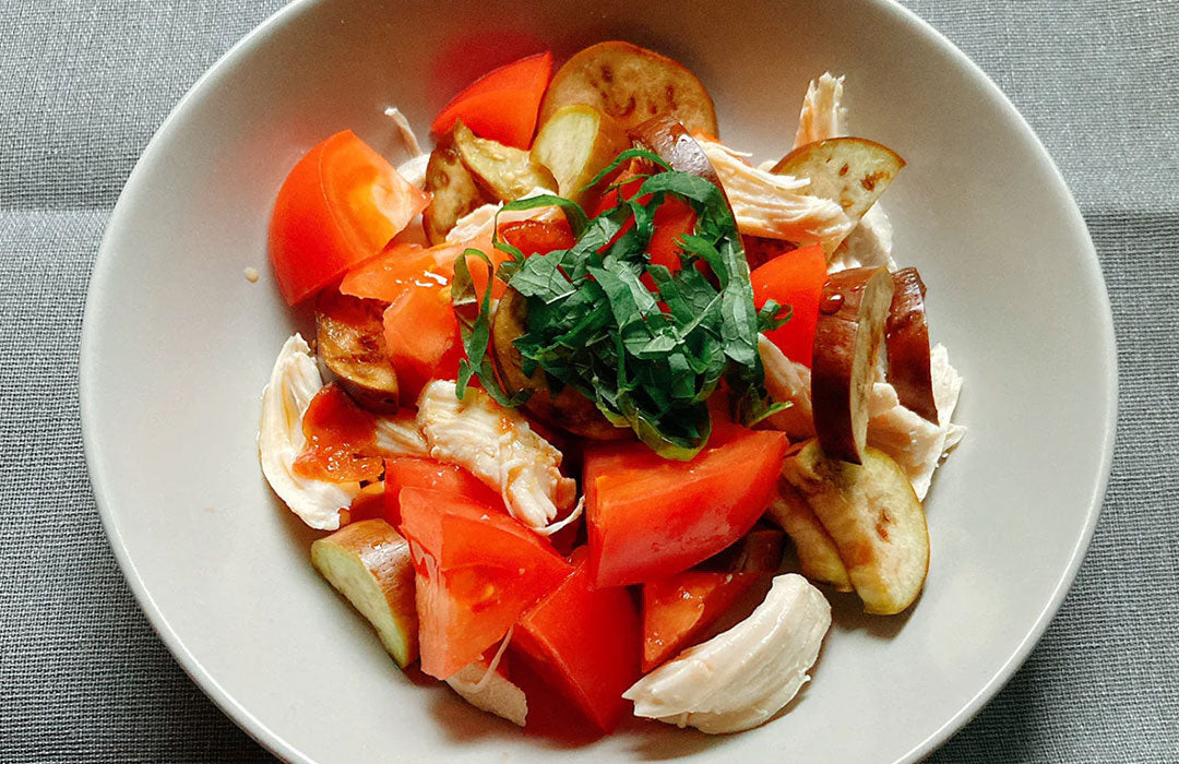 ナスとささみの和風サラダ