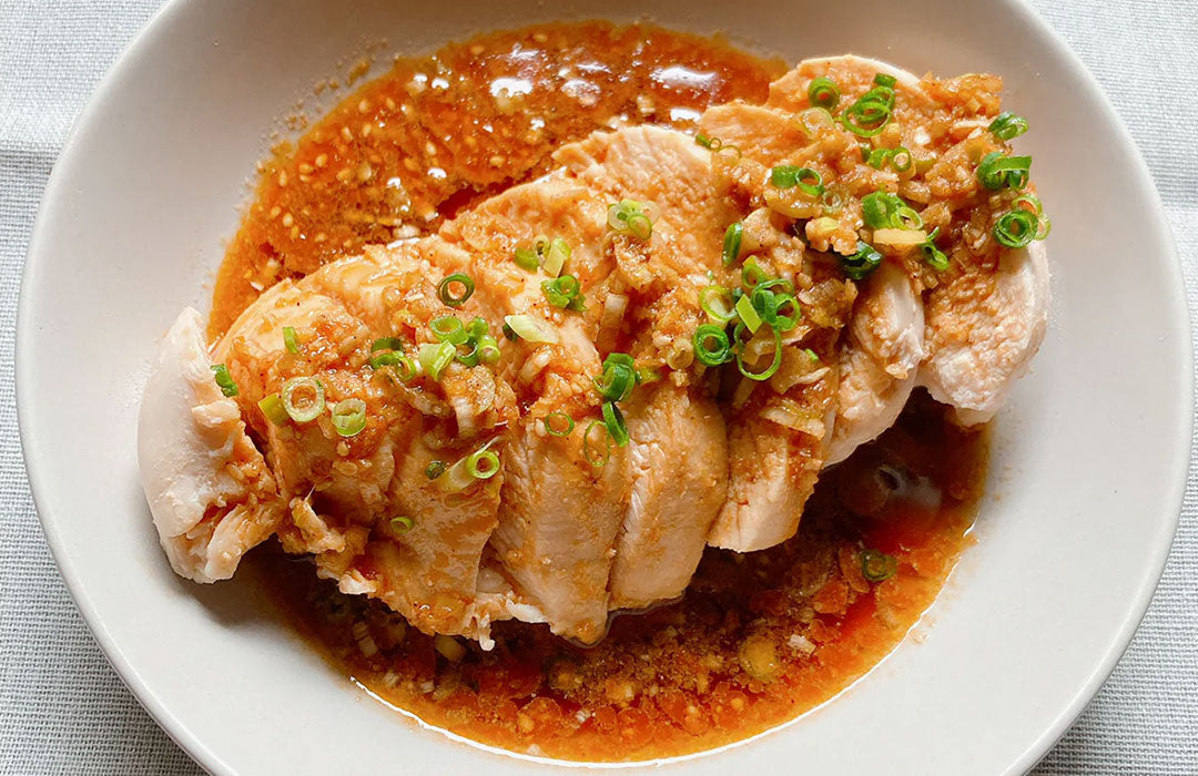 スタッシャーでしっとりよだれ鶏