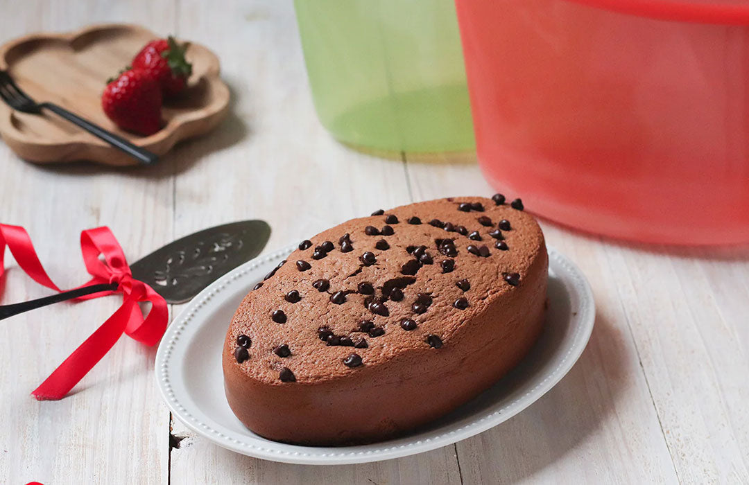 ふわふわ米粉ダブルチョコシフォン【スタッシャーでお菓子作り】