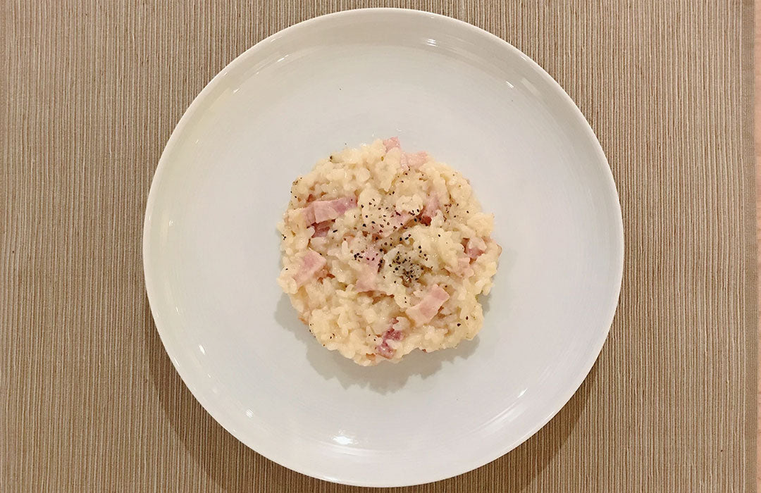 電子レンジで作るチーズリゾット