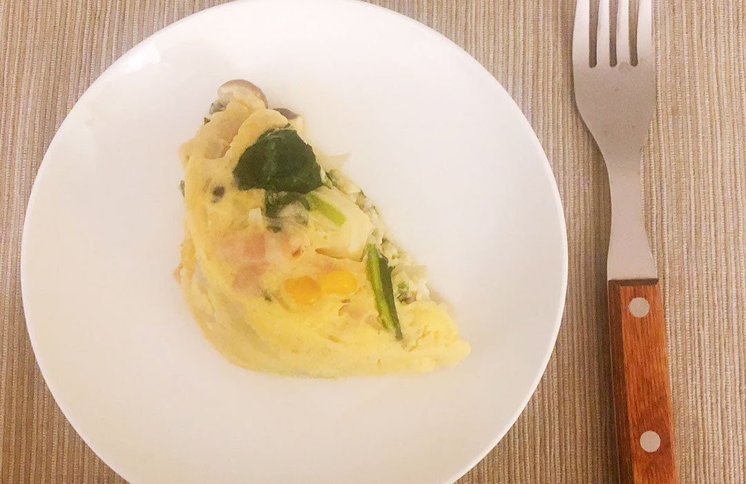 レンジで具だくさんのキッシュ