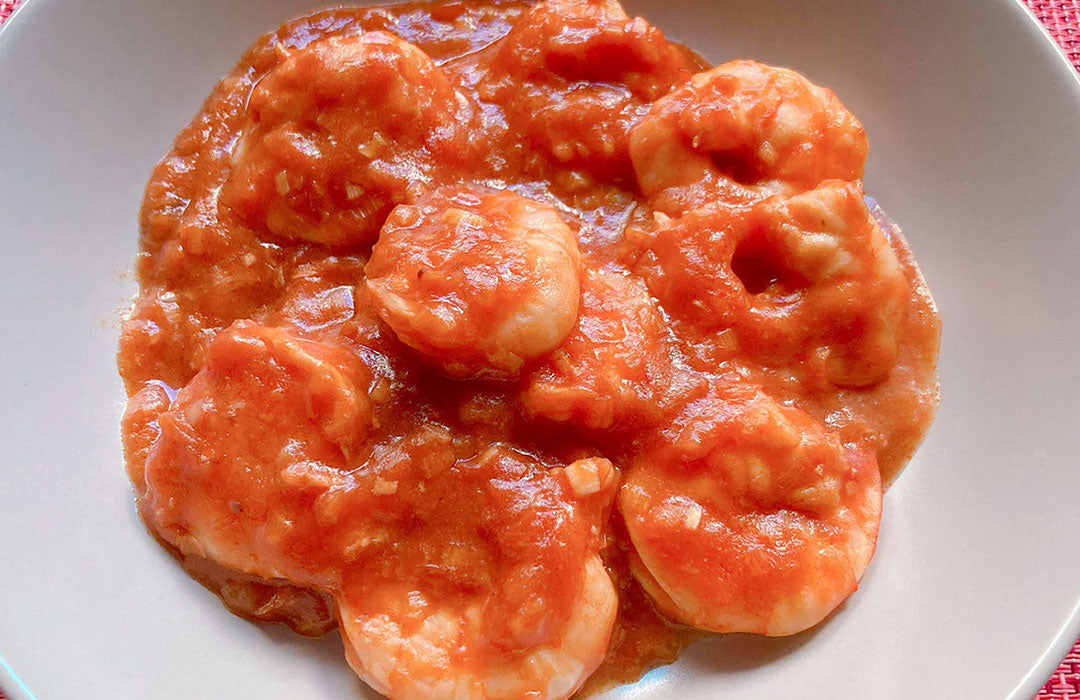 スタッシャーでエビチリ