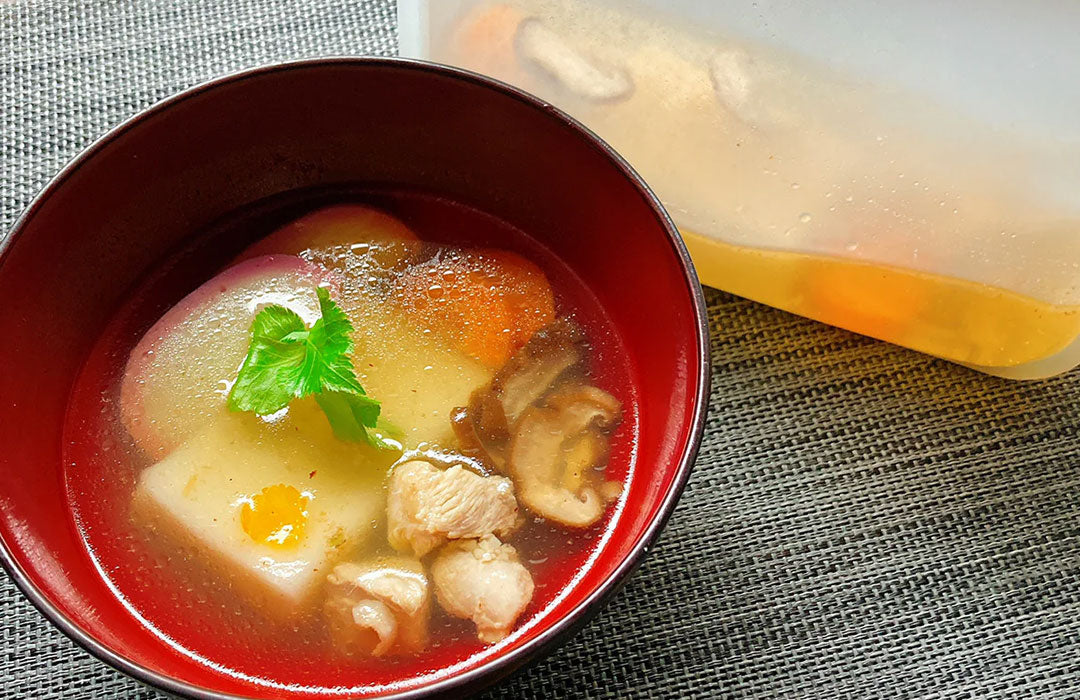 電子レンジでお手軽お雑煮