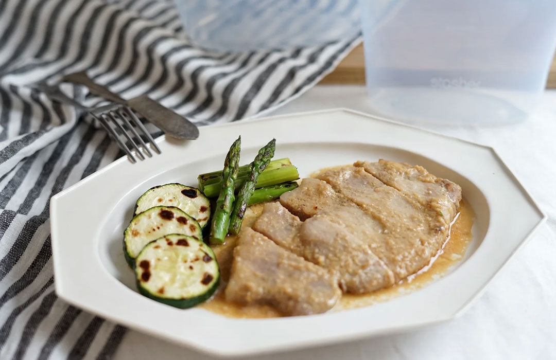 豚ロース肉のヨーグルト味噌漬けオーブン焼き