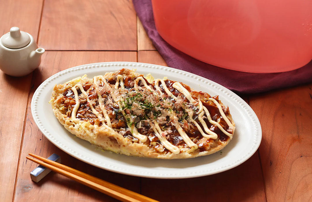 スタッシャー×レンジでオートミールチーズお好み焼き