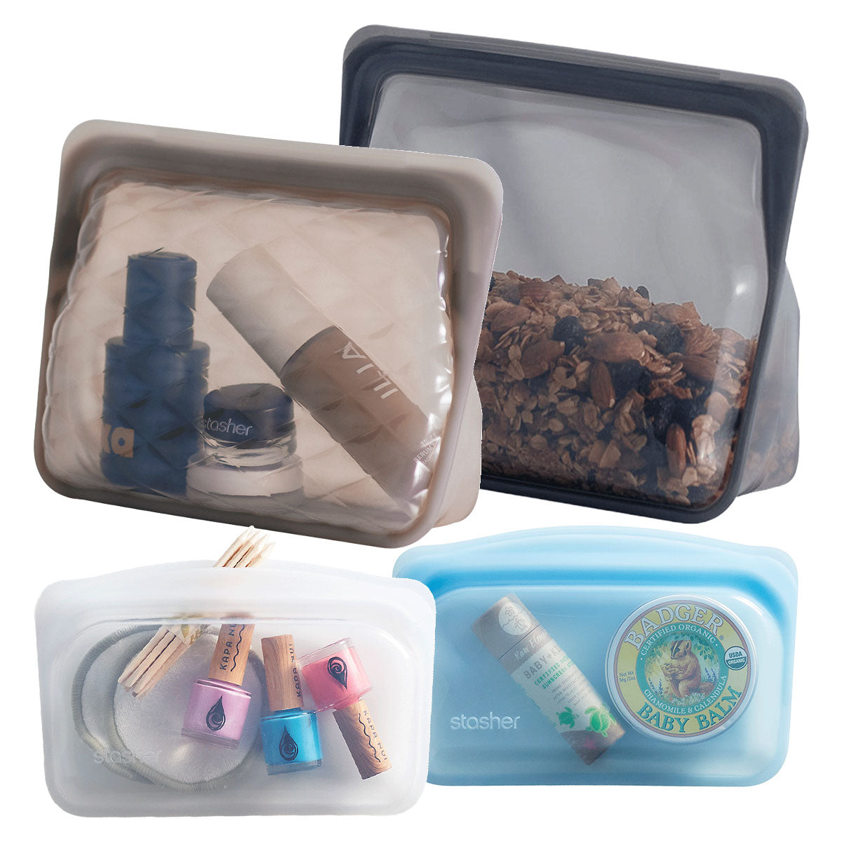 stasher(スタッシャー)lプラスチックフリーの保存容器